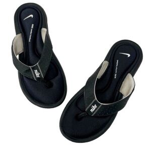 Nike Comfort Footbed Thong Sandals Flip Flops Black Size 9